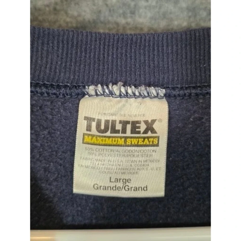 Vintage Tultex Maximum Sweats‎ Whatever Graphic Navy Blue Sweatshirt Mens Large